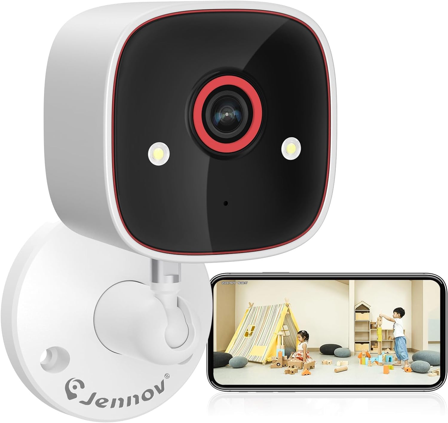 JENNOV 防犯カメラ 屋外 ワイヤレス 500万画素 5GHz/2.4GHzWiFi対応 AI人体検知 家庭用 監視カメラ 室内 24時間録画 動体検知 SDカード録画 双方向通話 動体検知録画 赤外線暗視 遠隔監視 スマホ連動 ネットワークカメラ Eseecloud対応 警報通知 複数端末対応 Alexa対応 家族共有 見守りカメラ 工事不要 ペットカメラ ベビーモニター 日本語取扱